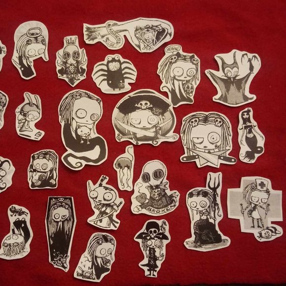Handmade Lenore Cute Dead Girl Gothic Horror Kawaii Bundle Stickers Set Of 28 ! - Picture 2 of 2